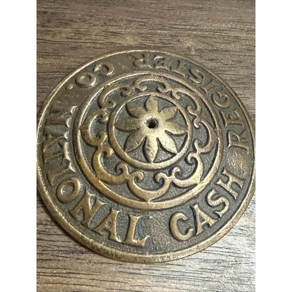 The National Cash Register Co. Vintage Cast Iron Receipt Spike Paperweight